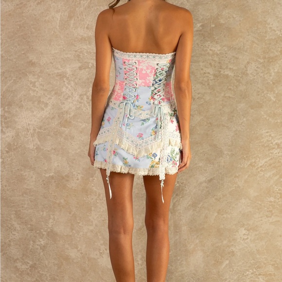 Fillyboo Cabbage Tree Lane-Lace up Corset Mini Dress size small-sold out online! - Picture 4 of 9